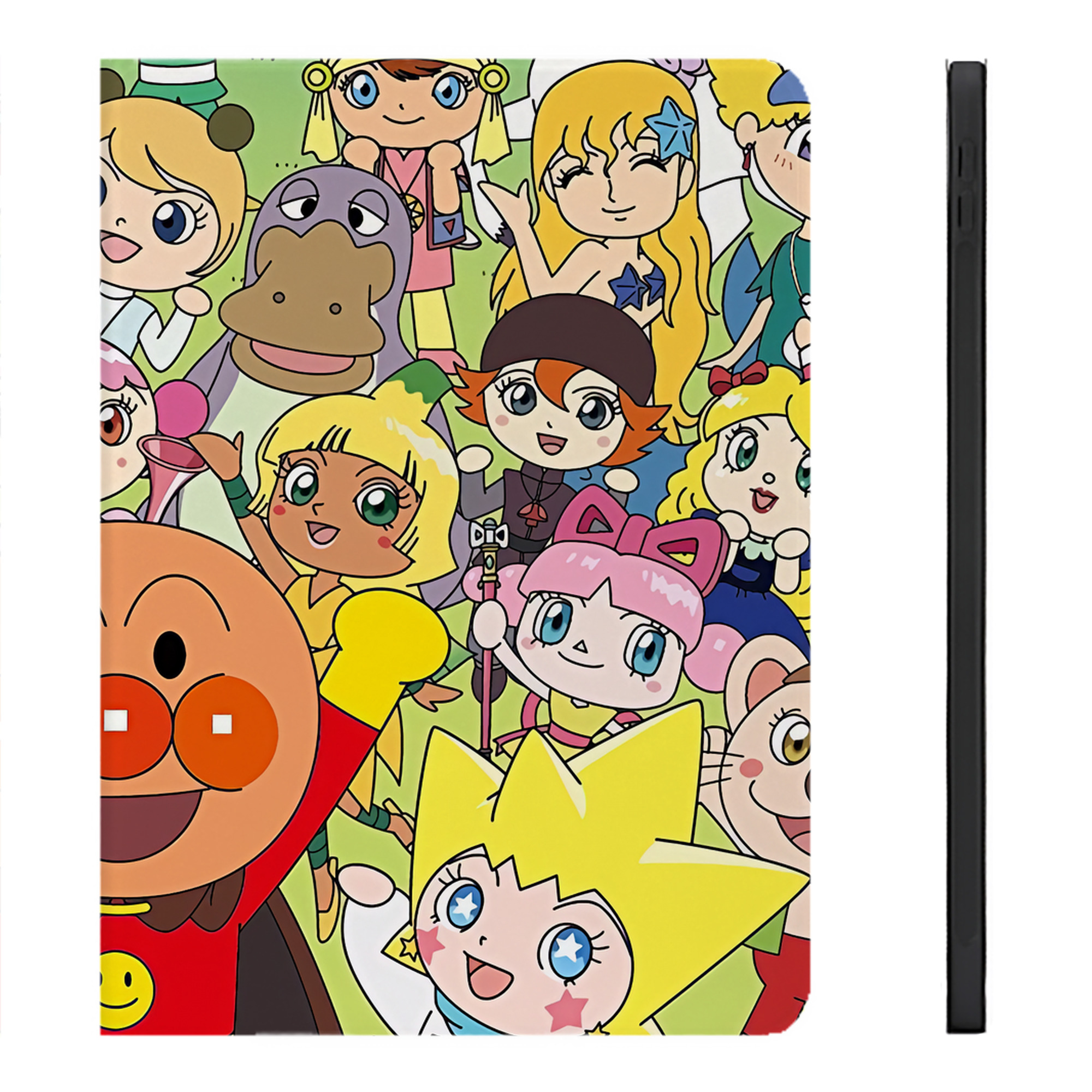 （画像用） アンパンマン Anpanman IPadケース ペンホルダー付き ブックスタイルデザイン